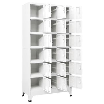 Dulap vestiar cu 18 compartimente, 90x40x180 cm, metal - Img 3