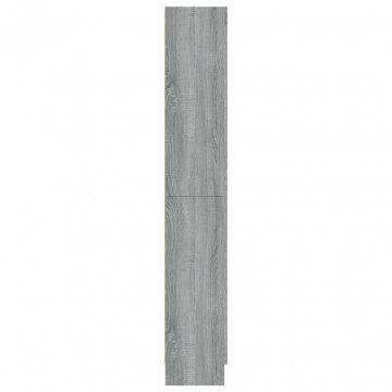 Dulap vitrină, gri sonoma, 82,5x30,5x185,5 cm, lemn prelucrat - Img 4