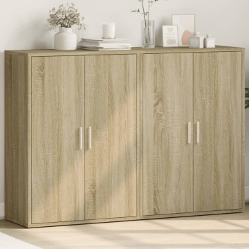 Dulapuri, 2 buc., stejar sonoma, 60x31x84 cm, lemn prelucrat - Img 1