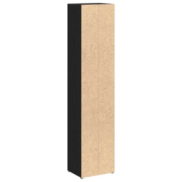 Dulapuri CD-uri 2 buc Stejar negru 21x16x93,5 cm Lemn prelucrat - Img 6