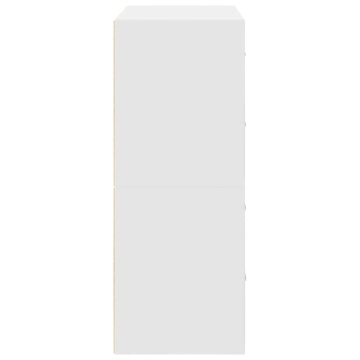 Dulapuri cu 2 sertare 2 buc Alb 60x31x40 cm Lemn prelucrat - Img 5