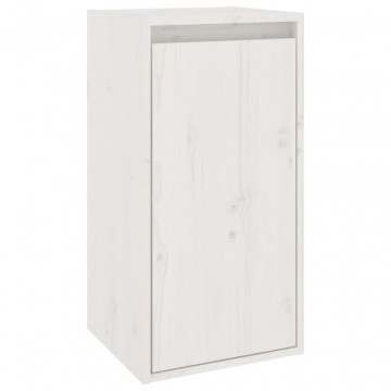 Dulapuri de perete, 2 buc., alb, 30x30x60 cm, lemn masiv de pin - Img 3