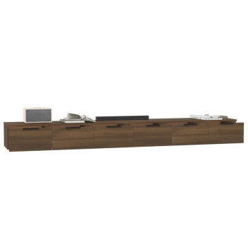 Dulapuri de perete, 2 buc., maro, 102x30x20 cm, lemn prelucrat - Img 4