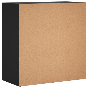 Dulapuri, negru, 2 buc., 79x38x80 cm, lemn prelucrat - Img 6