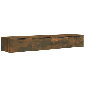Dulapuri perete 2 buc. stejar afumat 68x30x20 cm lemn prelucrat - Img 2