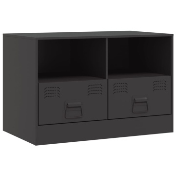 Dulapuri TV, 2 buc., negru, 67x39x44 cm, oțel - Img 6