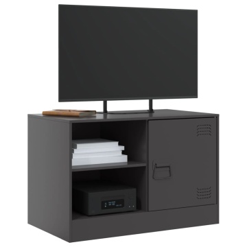 Dulapuri TV, 2 buc., negru, 67x39x44 cm, oțel - Img 3