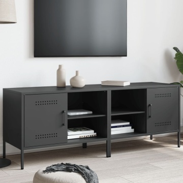 Dulapuri TV, 2 buc., negru, 68x39x50,5 cm, oțel - Img 1