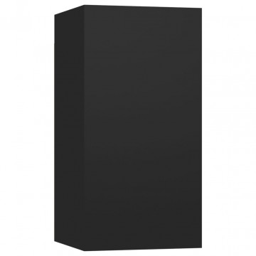 Dulapuri TV, 4 buc., negru, 30,5x30x60 cm, lemn prelucrat - Img 4