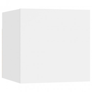 Dulapuri TV montate pe perete, 2 buc., alb, 30,5x30x30 cm - Img 7