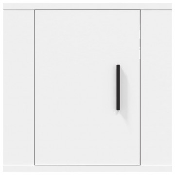 Dulapuri TV montate pe perete, 2 buc., alb, 40x34,5x40 cm - Img 5