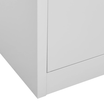 Dulapuri vestiar 5 buc. gri deschis 90x45x92,5 cm oțel - Img 6