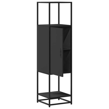 Dulapuru negru 35,5x35x139 cm lemn și metal prelucrat - Img 8