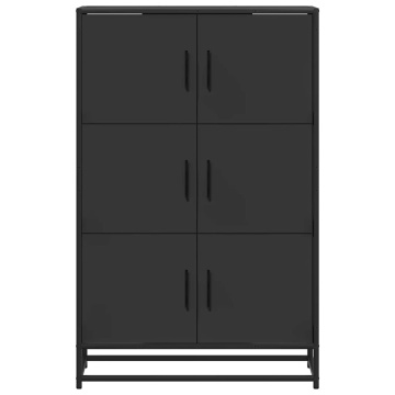 Dulapuru negru 68x35x106,5 cm lemn și metal prelucrat - Img 4
