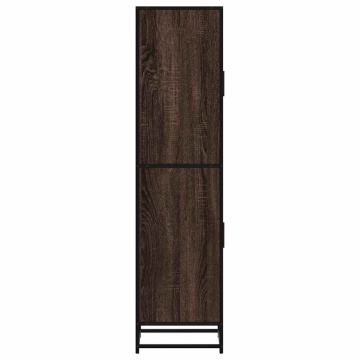 Dulapuru stejar maro 35,5x35x139 cm lemn și metal prelucrat - Img 5