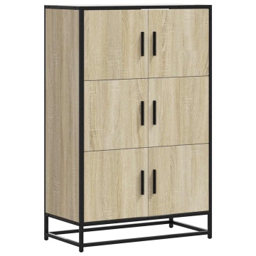 Dulapuru Stejar Sonoma 68x35x106,5 cm lemn și metal prelucrat - Img 2
