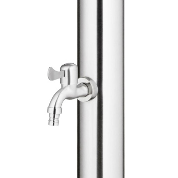 Duș de grădină cu bază maro, 220 cm, oțel inoxidabil - Img 6