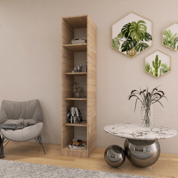 Etajera Simpla, 200x45x45 cm, Culoare Sonoma din pal de 18 mm - Img 2