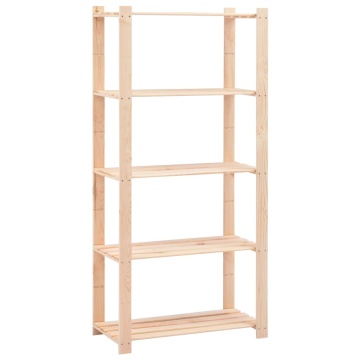 Etajere cu 5 niveluri 2 buc. 80x38x170 cm pin masiv 250 kg - Img 3