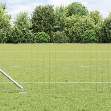 Euro Fence cu 13 Stâlpi cu Vârf 0.8x25 m Oțel Zincat - Img 1