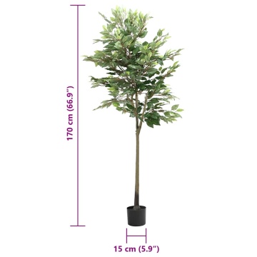 Ficus artificial 756 frunze 170 cm verde - Img 5