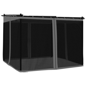 Foișor cu pereți din plasă, antracit, 3x3 m, oțel - Img 2