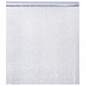 Folie fereastră mată, model curcubeu 3D, 60x2000 cm, PVC - Img 2