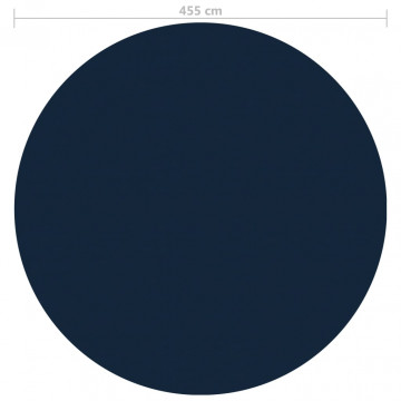 Folie solară plutitoare piscină, negru/albastru, 455 cm, PE - Img 5