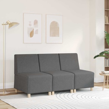 Fotoliu canapea, gri închis, 55 cm, material textil - Img 3