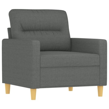 Fotoliu canapea, gri închis, 60 cm, material textil - Img 2