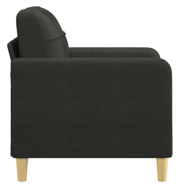 Fotoliu canapea, negru, 60 cm, material textil - Img 4