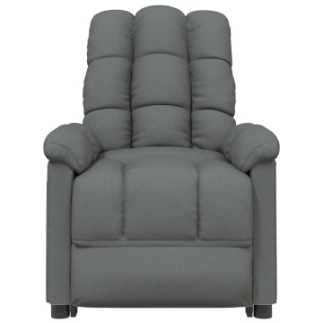 Fotoliu de masaj electric rabatabil, gri închis, textil - Img 4