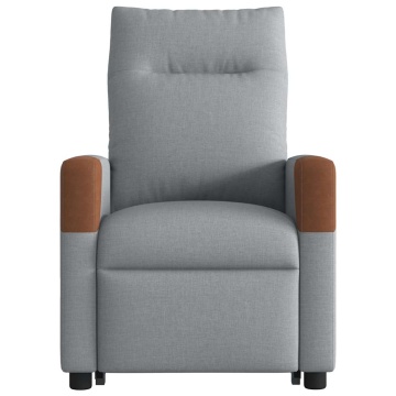Fotoliu electric masaj rabatabil cu ridicare, gri închis textil - Img 8