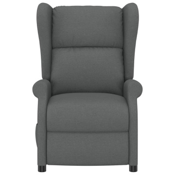 Fotoliu rabatabil electric cu spătar aripi, gri închis, textil - Img 4