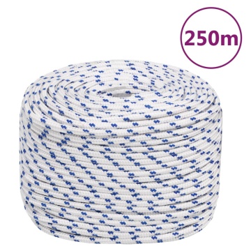 Frânghie de barcă, alb, 6 mm, 250 m, polipropilenă - Img 1