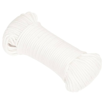 Frânghie de barcă, alb complet, 5 mm, 25 m, polipropilenă - Img 2