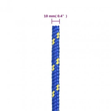 Frânghie de barcă, albastru, 10 mm, 25 m, polipropilenă - Img 5