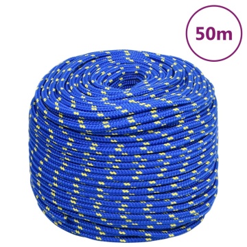 Frânghie de barcă, albastru, 6 mm, 50 m, polipropilenă - Img 1