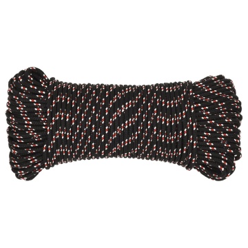 Frânghie de barcă, negru, 3 mm, 50 m, polipropilenă - Img 3