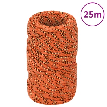 Frânghie de barcă, portocaliu, 2 mm, 25 m, polipropilenă - Img 1