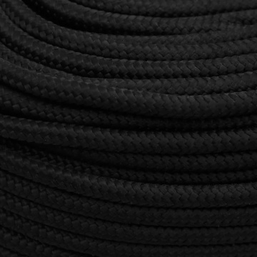 Frânghie de lucru, negru, 10 mm, 100 m, poliester - Img 4