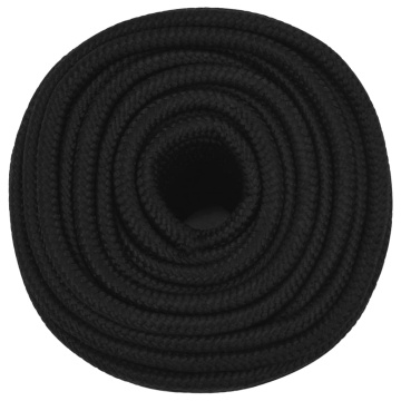 Frânghie de lucru, negru, 14 mm, 25 m, poliester - Img 3
