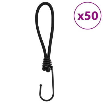 Funie elastică cu cârlige, 50 buc., 17 cm - Img 1