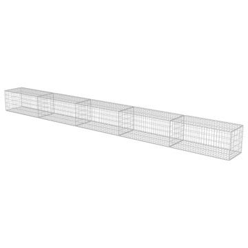 Gabion perete cu capace, 600 x 50 x 50 cm, oțel galvanizat - Img 3
