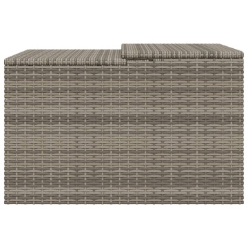 Garaj pentru mașina de tuns iarba, gri 86x90x52/57 cm poliratan - Img 5