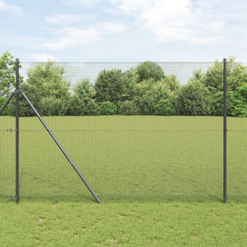 Gard cu Plasă Sudată Gri 1.6x10 m Oțel - Img 1