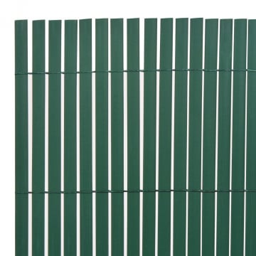 Gard de grădină cu două fețe, verde, 90 x 500 cm, PVC - Img 3