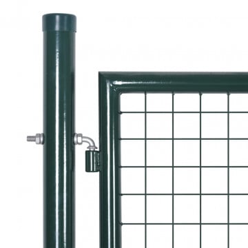 Gard de grădină tip plasă, poartă gard grilaj, 289x75 cm/306x125 cm - Img 4