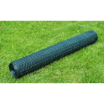 Gard de plasă, verde închis, 1 x 25 m, oțel, hexagon - Img 3
