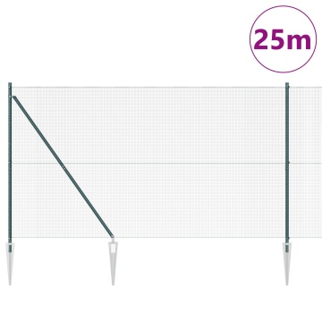 Gard din Fier Sudat cu 13 Piroane Verzi 1.6 x 2.5 m Oțel - Img 3